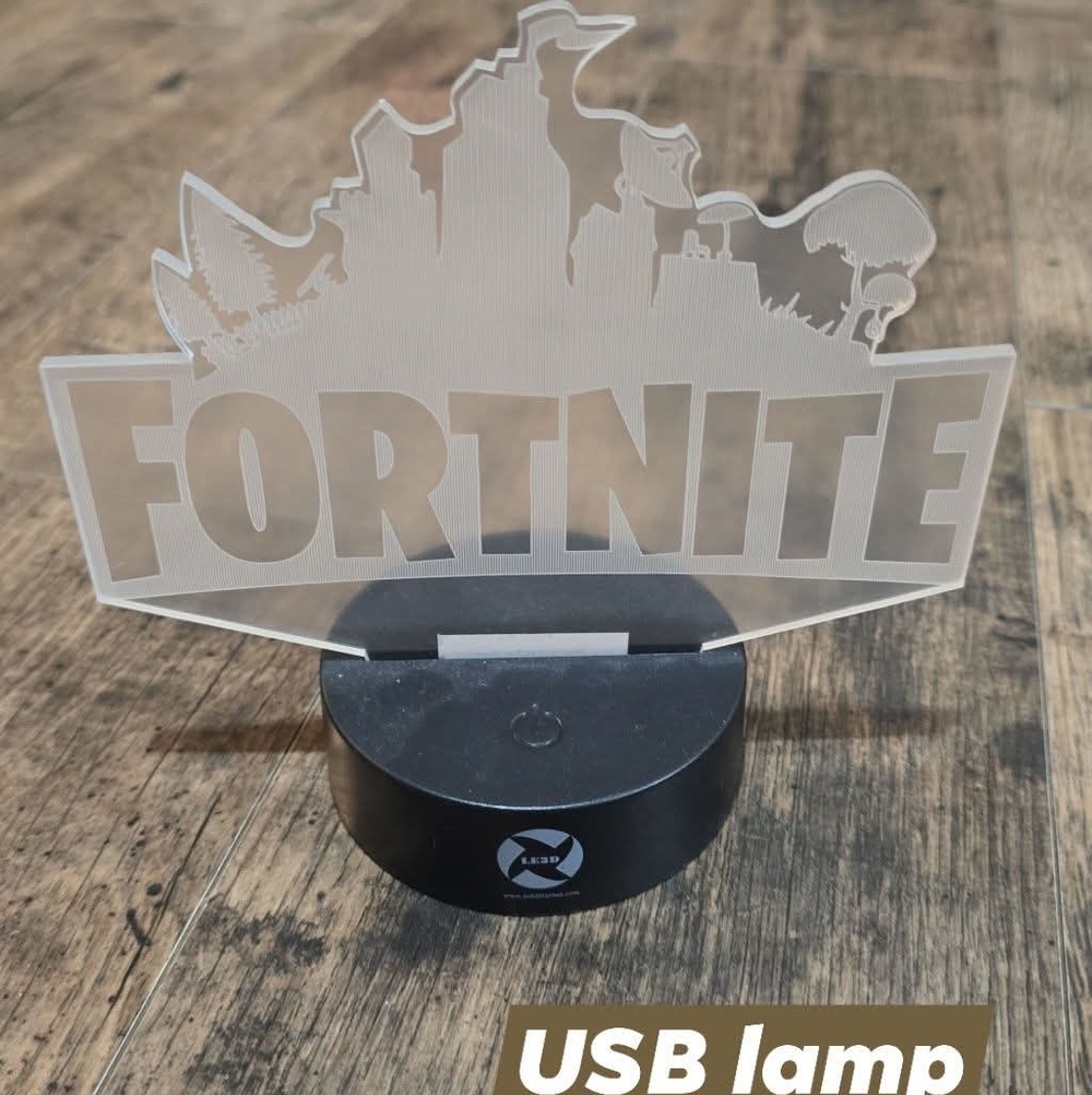 Fortnite acrylic USB lamp Like new!